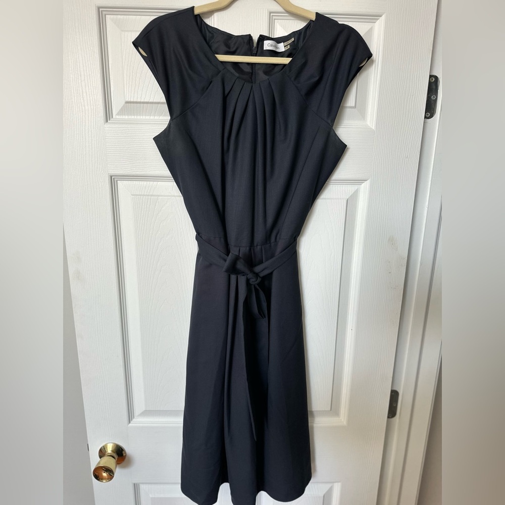 Calvin Klein Navy Midi Dress
